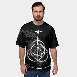 Футболка оверсайз мужская КОЛЬЦА ЭЛДЕНА, цвет: 3D-принт — фото 2