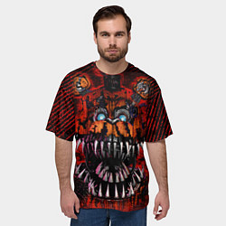 Футболка оверсайз мужская Фредди Фазбер-бурый медведь, цвет: 3D-принт — фото 2