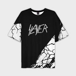 Мужская футболка оверсайз Slayer Трещины