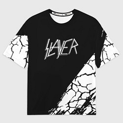 Футболка оверсайз мужская Slayer Трещины, цвет: 3D-принт