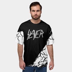 Футболка оверсайз мужская Slayer Трещины, цвет: 3D-принт — фото 2