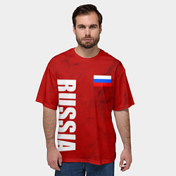 Футболка оверсайз мужская RUSSIA - RED EDITION - SPORTWEAR, цвет: 3D-принт — фото 2
