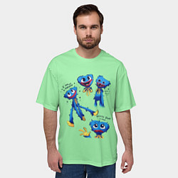 Футболка оверсайз мужская POPPY PLAYTIME HAGGY WAGGY - ПОППИ ПЛЕЙТАЙМ ХАГГИ, цвет: 3D-принт — фото 2