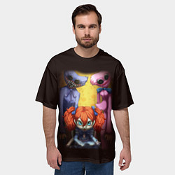 Футболка оверсайз мужская POPPY PLAYTIME ХАГГИ ВАГГИ, КИССИ МИССИ И КУКЛА, цвет: 3D-принт — фото 2