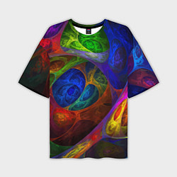 Мужская футболка оверсайз Абстрактная мультивселенная паттерн Abstraction