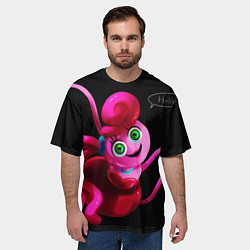 Футболка оверсайз мужская POPPY PLAYTIME - Mommy long legs Мама длинные ноги, цвет: 3D-принт — фото 2