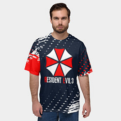 Футболка оверсайз мужская Umbrella Corporation Resident Evil Краски, цвет: 3D-принт — фото 2