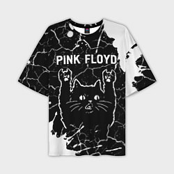 Футболка оверсайз мужская Pink Floyd Rock Cat, цвет: 3D-принт