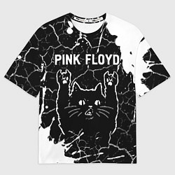 Футболка оверсайз мужская Pink Floyd Rock Cat, цвет: 3D-принт