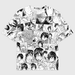 Мужская футболка оверсайз Бакуман паттерн