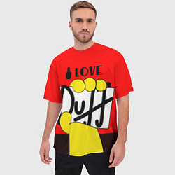 Футболка оверсайз мужская Love Duff, цвет: 3D-принт — фото 2