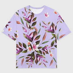 Мужская футболка оверсайз Цветы Вересковый Сад