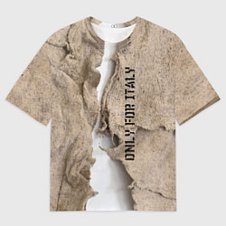 Мужская футболка оверсайз Только для Италии Мешковина Рваньё Only for Italy
