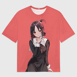 Футболка оверсайз мужская Стеснительная Кагуя, цвет: 3D-принт