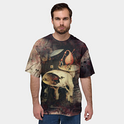 Футболка оверсайз мужская Иероним Босх Сад земных наслаждений Фрагмент Hiero, цвет: 3D-принт — фото 2