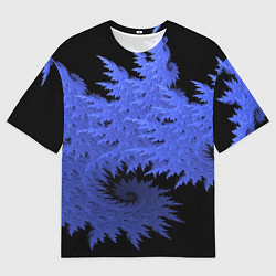 Мужская футболка оверсайз Абстрактный морозный узор Abstract frost pattern