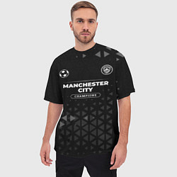 Футболка оверсайз мужская Manchester City Champions Uniform, цвет: 3D-принт — фото 2