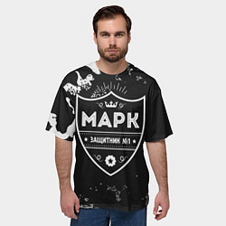 Футболка оверсайз мужская Марк ЗАЩИТНИК Камуфляж, цвет: 3D-принт — фото 2