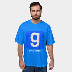 Футболка оверсайз мужская Garrys Mod логотип, цвет: 3D-принт — фото 2