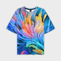 Мужская футболка оверсайз Красочный абстрактный паттерн Лето Colorful Abstra