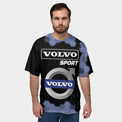 Футболка оверсайз мужская VOLVO Sport Соты, цвет: 3D-принт — фото 2
