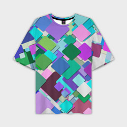 Мужская футболка оверсайз MULTICOLORED SQUARES