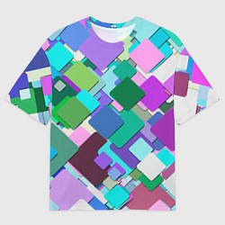 Футболка оверсайз мужская MULTICOLORED SQUARES, цвет: 3D-принт