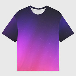Мужская футболка оверсайз Розовофиолетовый градиент