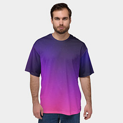 Футболка оверсайз мужская Розовофиолетовый градиент, цвет: 3D-принт — фото 2