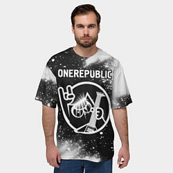 Футболка оверсайз мужская OneRepublic - КОТ - Краска, цвет: 3D-принт — фото 2