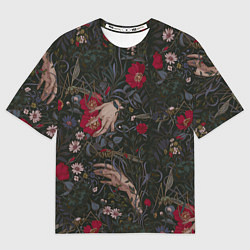 Футболка оверсайз мужская Ботаника, цвет: 3D-принт