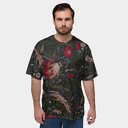 Футболка оверсайз мужская Ботаника, цвет: 3D-принт — фото 2
