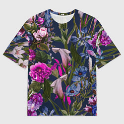 Футболка оверсайз мужская Цветы Таинственные, цвет: 3D-принт