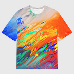 Футболка оверсайз мужская Буйство красок Лето Riot of colors Summer, цвет: 3D-принт