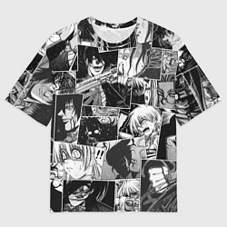 Мужская футболка оверсайз Хэллсинг паттерн Hellsing