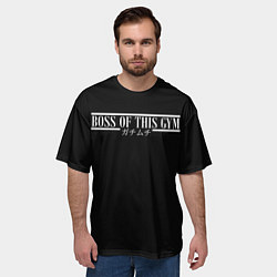 Футболка оверсайз мужская Босс Качалки Иероглифы, цвет: 3D-принт — фото 2