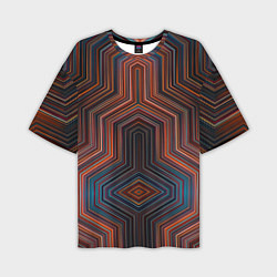 Мужская футболка оверсайз Симметрия в геометрии цвета