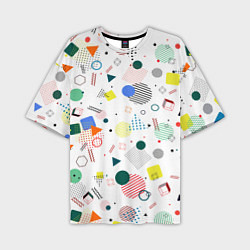 Мужская футболка оверсайз MULTICOLORED GEOMETRIC SHAPES