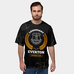 Футболка оверсайз мужская Лого Everton и надпись Legendary Football Club на, цвет: 3D-принт — фото 2