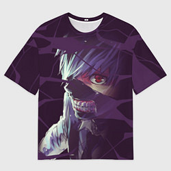 Футболка оверсайз мужская Кэн Канэки-Токийский Гуль, цвет: 3D-принт