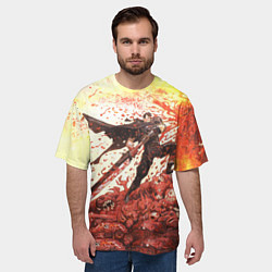 Футболка оверсайз мужская BERSERK ГАТС РУНА спина, цвет: 3D-принт — фото 2