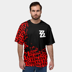 Футболка оверсайз мужская Zenless Zone Zero капля арт, цвет: 3D-принт — фото 2