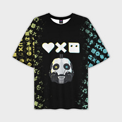 Мужская футболка оверсайз Love, Death and Robots Pattern