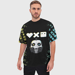 Футболка оверсайз мужская Love, Death and Robots Pattern, цвет: 3D-принт — фото 2