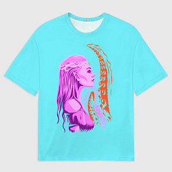 Футболка оверсайз мужская GIRL AND OCTOPUS TENTACLES, цвет: 3D-принт