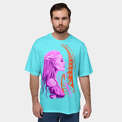 Футболка оверсайз мужская GIRL AND OCTOPUS TENTACLES, цвет: 3D-принт — фото 2