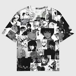 Футболка оверсайз мужская Манга Токийский Гуль, цвет: 3D-принт