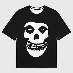 Футболка оверсайз мужская Misfits череп, цвет: 3D-принт