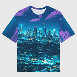 Футболка оверсайз мужская Вечер в Лос-Анжелесе, цвет: 3D-принт