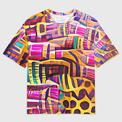 Футболка оверсайз мужская Африканские яркие мотивы, цвет: 3D-принт